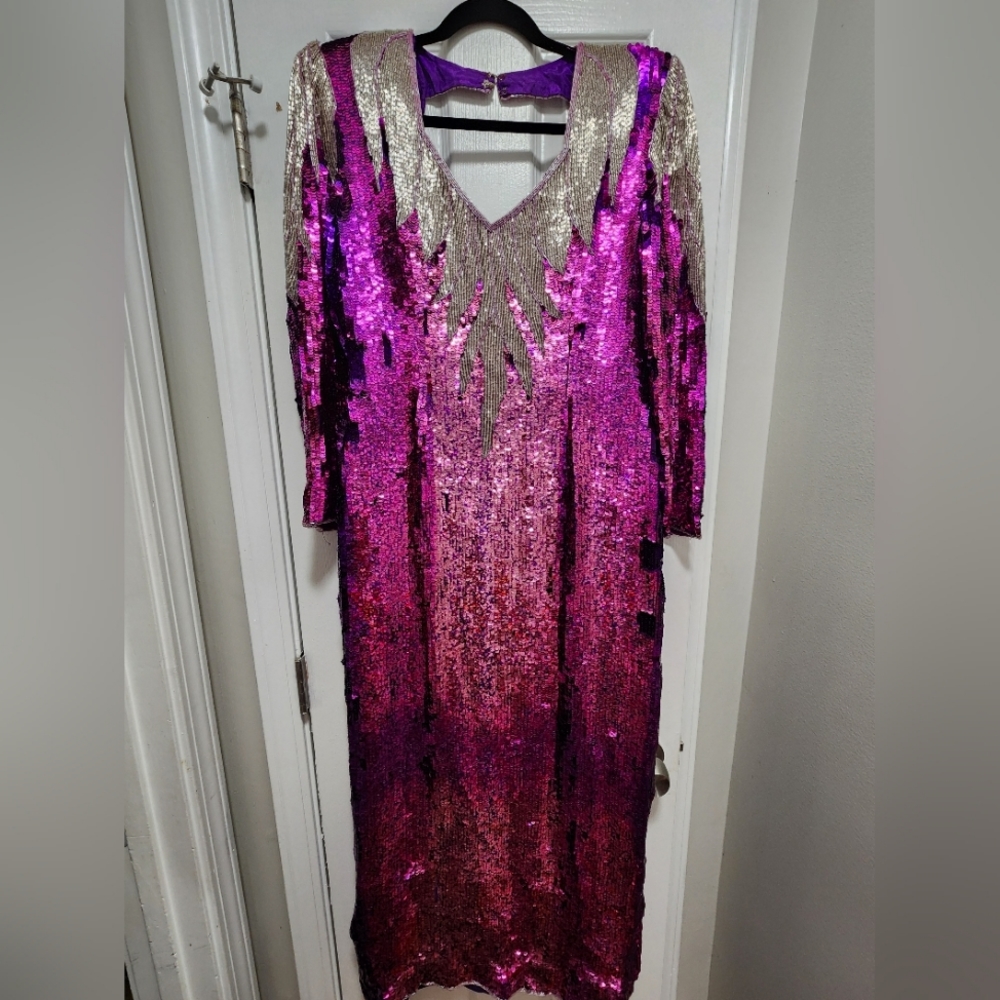 Vintage sequin formal dress
